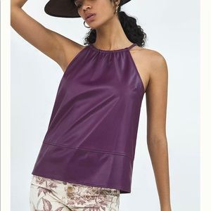 Safya Faux leather tank